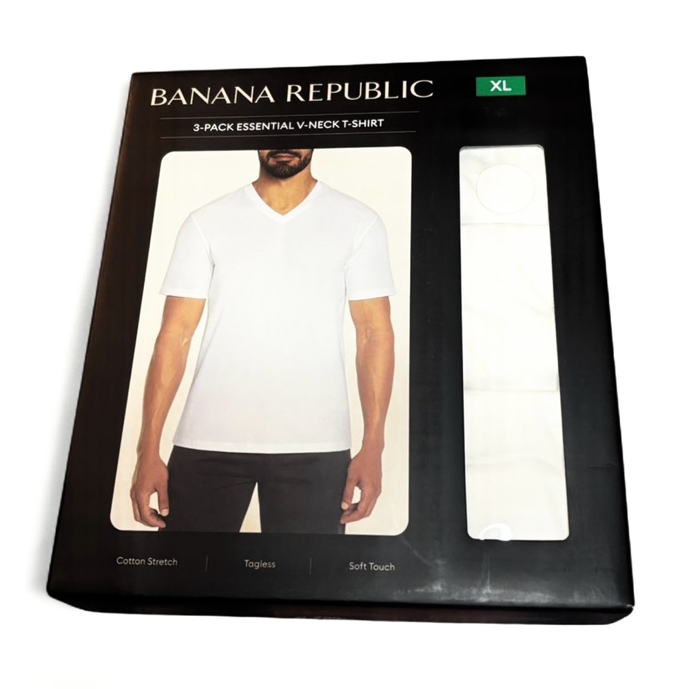 Banana Republic 3 Pack Cotton Essential V-Neck T-Shirts